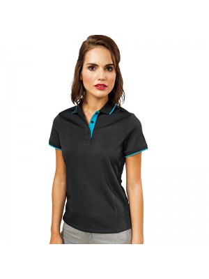 Plain Women's contrast Coolchecker® polo Premier 155 GSM